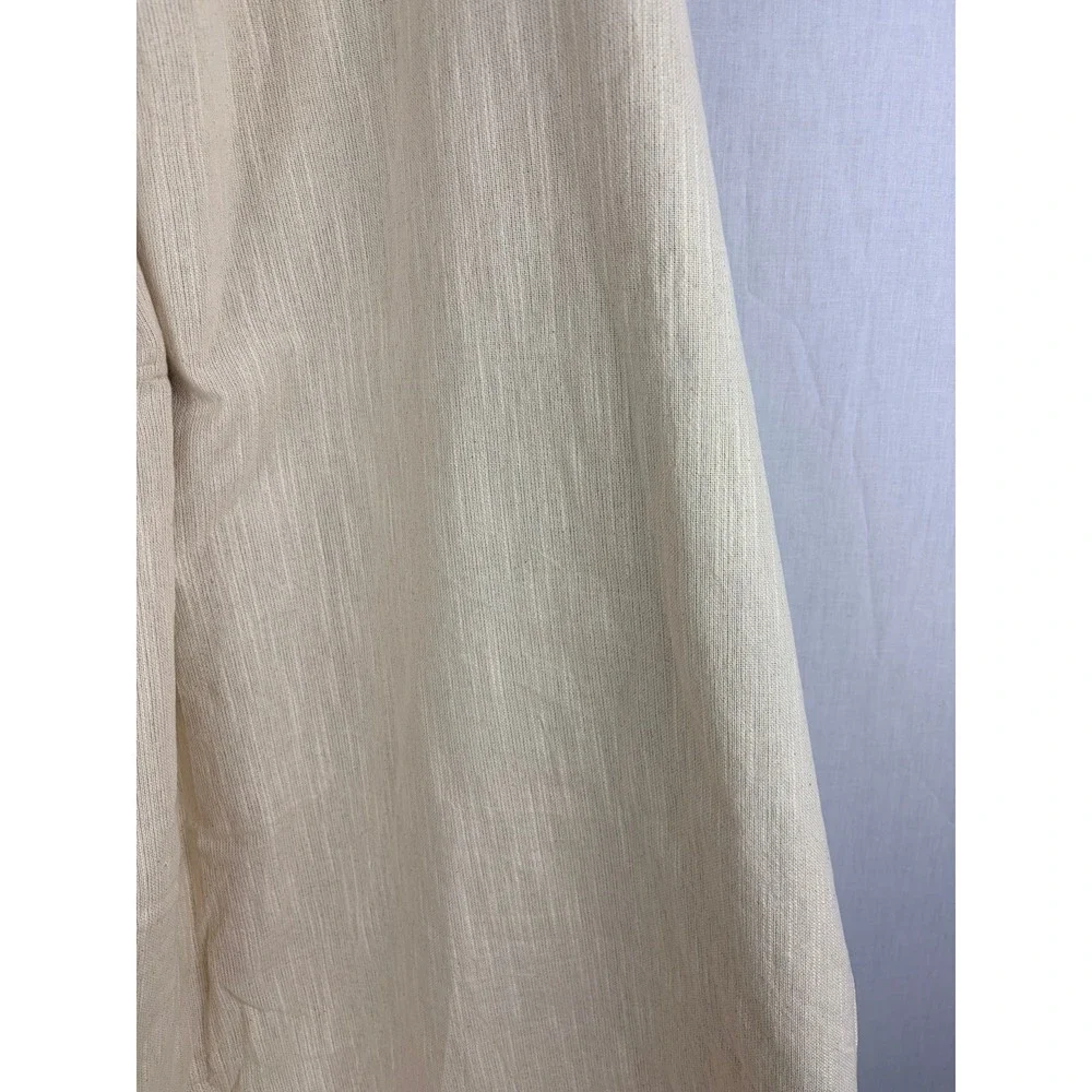 Brooks Brothers Beige Textured Cotton Lined Curtain‎ Panels Back Tab Neutral 2pc